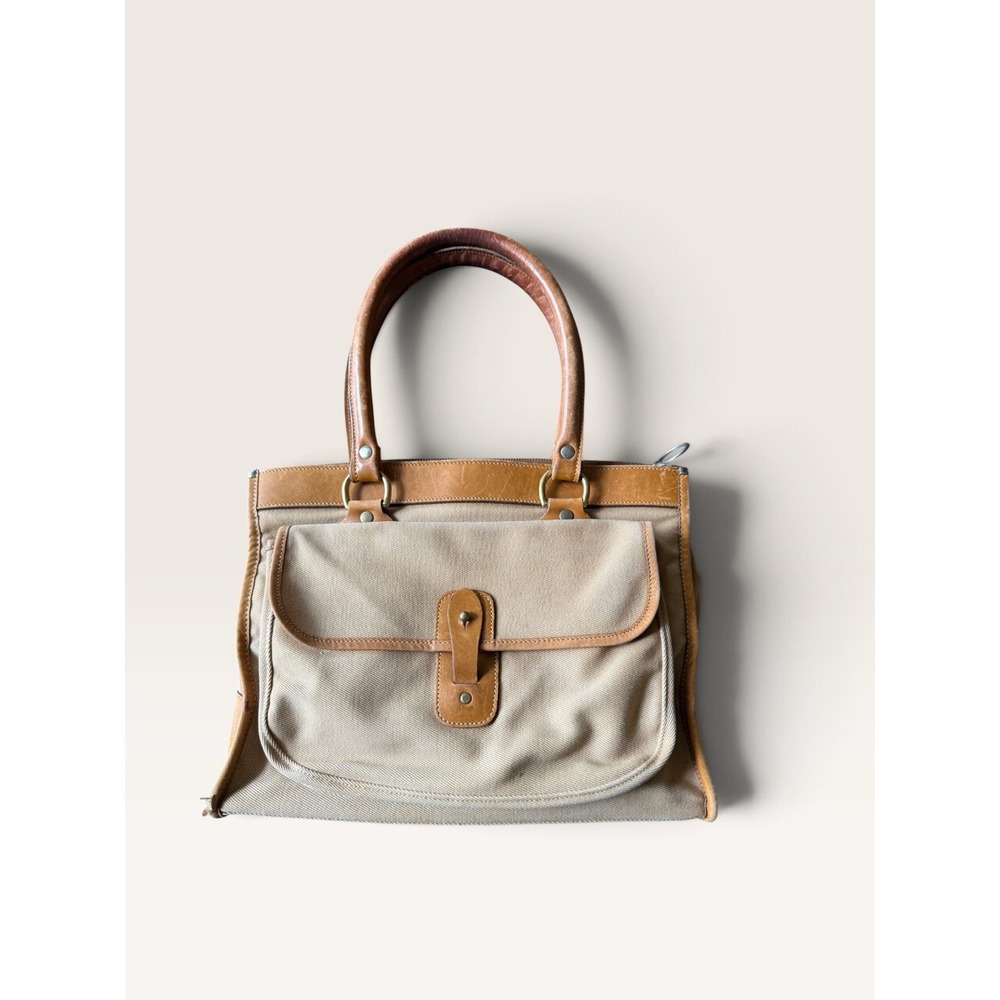 Vintage Ghurka No 9 Runabout Marley Hodgson Canvas Leather Bag USA E2855